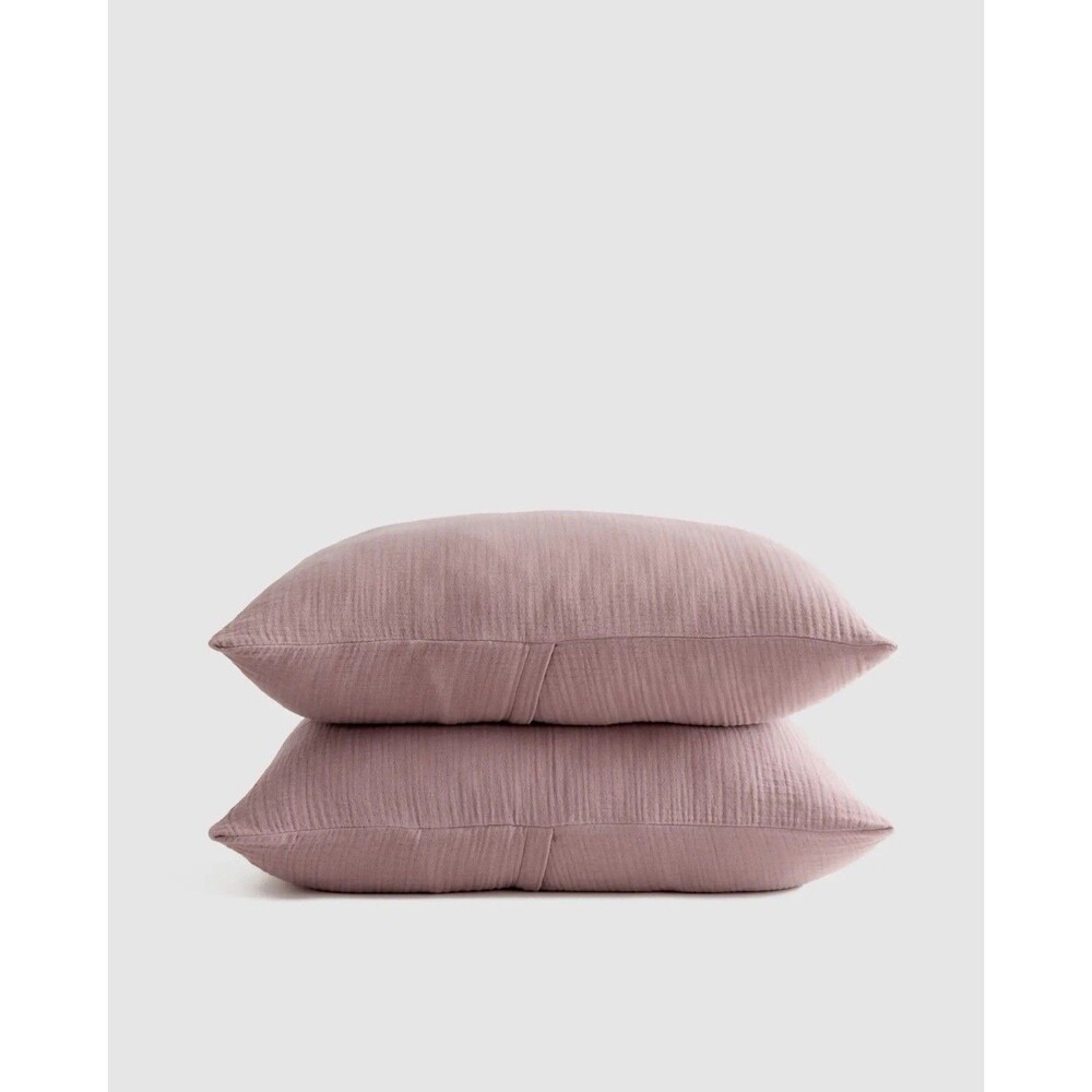 Quince Organic Cotton Airy Gauze Sham Set King Fig 2 Piece Shams New $49.90